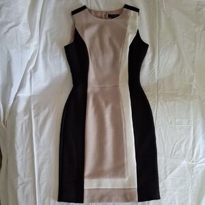 White House Black Market Colorblock Midi Dress